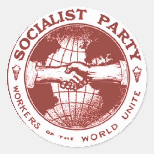 Socialist Party of America Classic Round Sticker (Front)