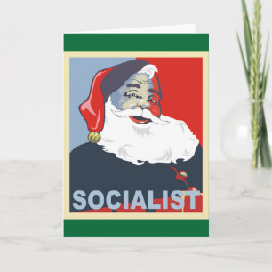 socialist santa holiday card