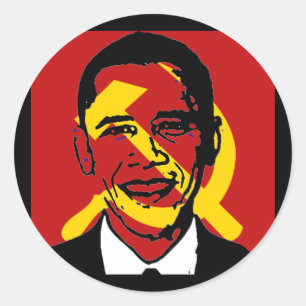 socialistobama classic round sticker