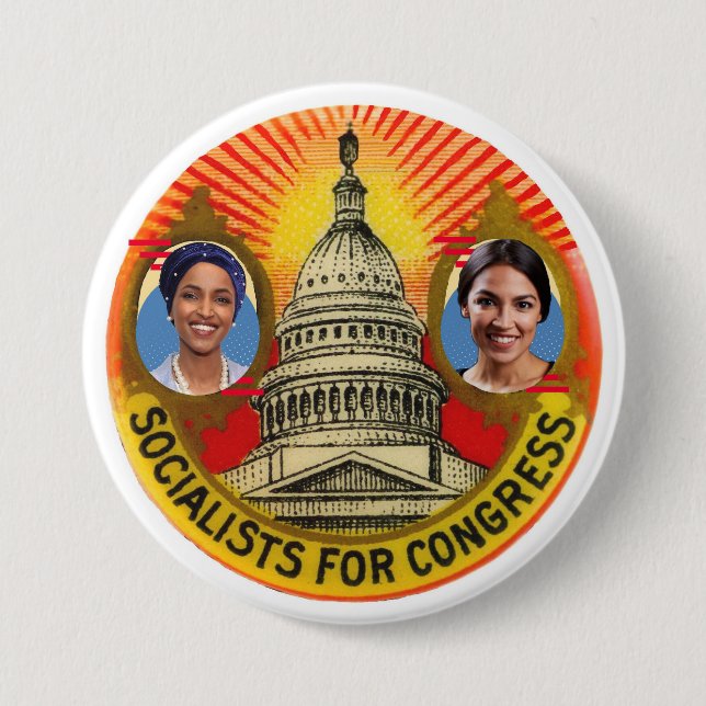 Socialists in Congress 7.5 Cm Round Badge (Front)