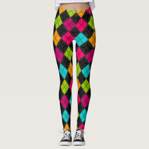 Socialite Colourful Argyle Pattern Leggings