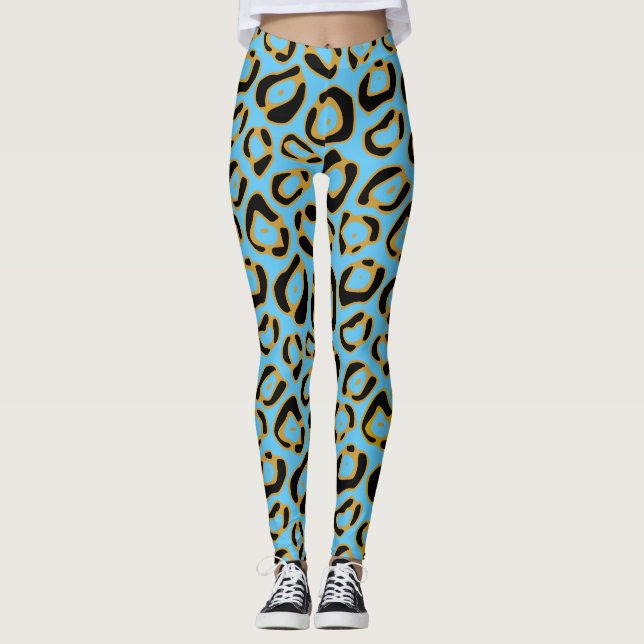 Socialite Leopard Print Pattern Leggings (Front)