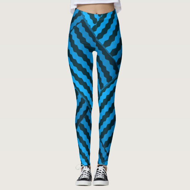 Socialite Wild & Crazy Checks Pattern Leggings (Front)