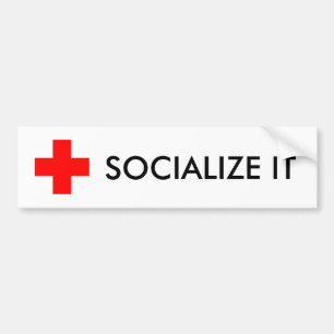 SOCIALIZE IT BUMPER STICKER