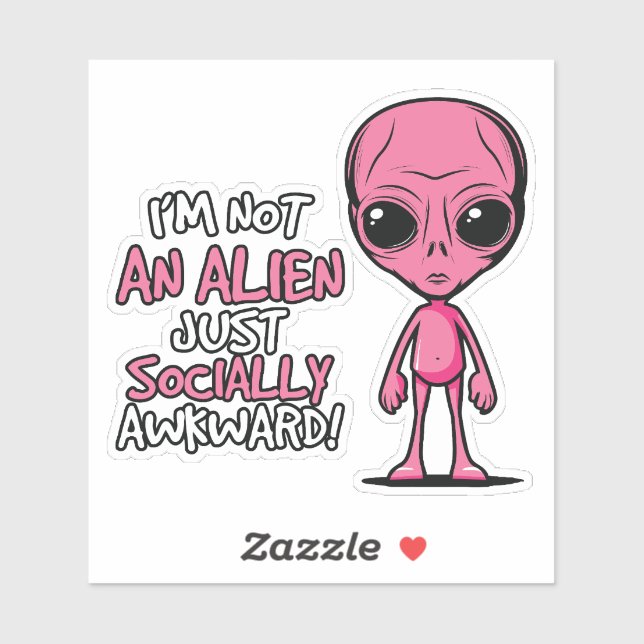 Socially Awkward Alien Cartoon (Sheet)