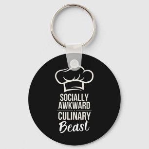 Socially Awkward Culinary Beast Funny Cook Chef Ki Key Ring