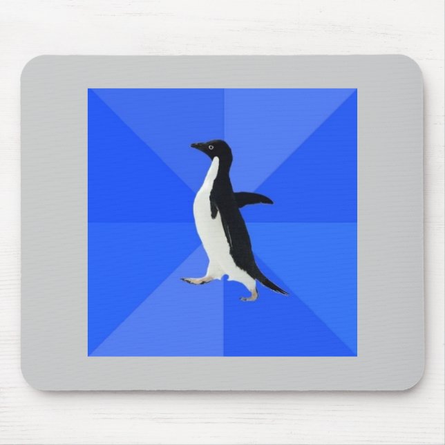 Socially Awkward Penguin Advice Animal Meme Mouse Mat (Front)
