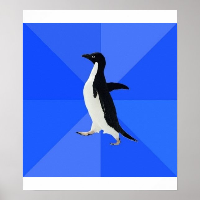 Socially Awkward Penguin Advice Animal Meme Poster (Front)