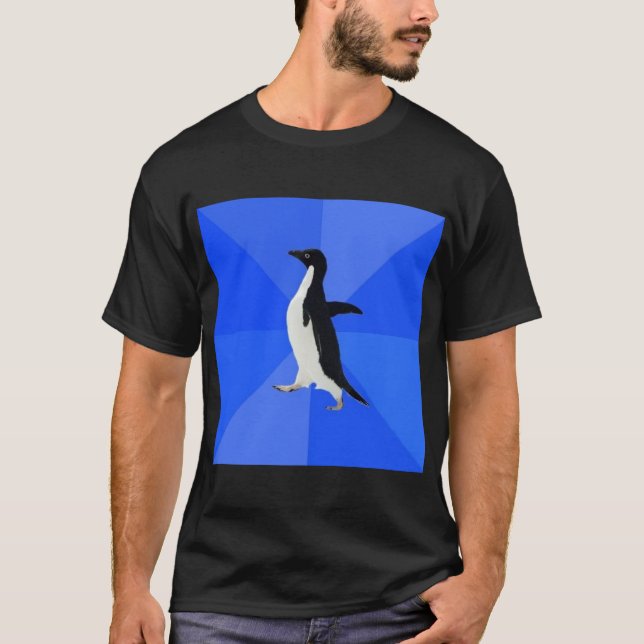 Socially Awkward Penguin Advice Animal Meme T-Shirt (Front)