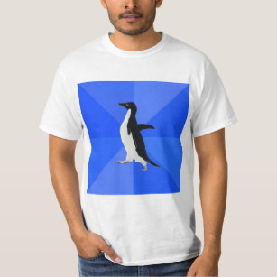 Socially Awkward Penguin Advice Animal Meme T-Shirt