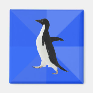 Socially Awkward Penguin ("Customise" to add text) Magnet