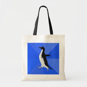 Socially Awkward Penguin ("Customise" to add text) Tote Bag