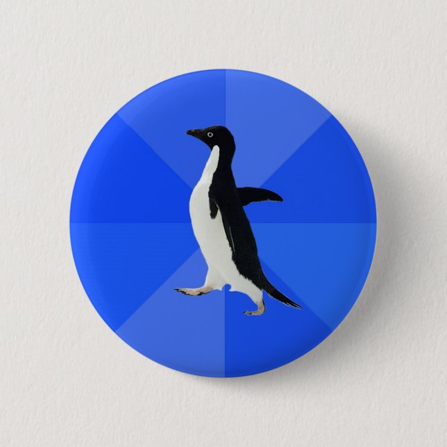 Socially-Awkward-Penguin-Meme 6 Cm Round Badge (Front)