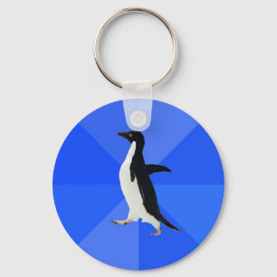 Socially-Awkward-Penguin-Meme Key Ring