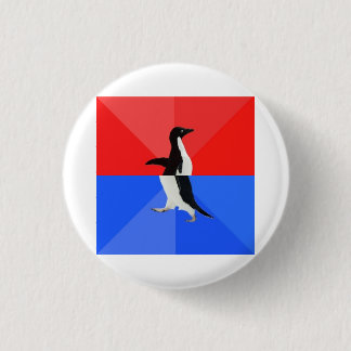 Socially Confused Penguin Advice Animal Meme 3 Cm Round Badge