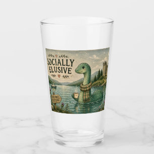 Socially Elusive Nessie Cosy Cryptid Loch Ness  Glass