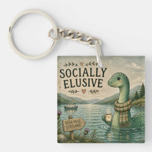 Socially Elusive Nessie Cosy Cryptid Loch Ness Key Ring