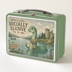 Socially Elusive Nessie Cosy Cryptid Loch Ness Metal Lunch Box