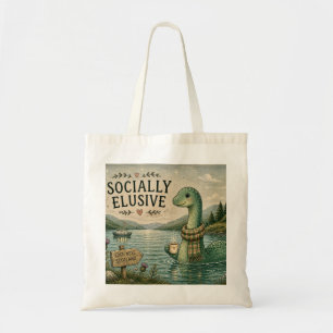 Socially Elusive Nessie Cosy Cryptid Loch Ness Tote Bag