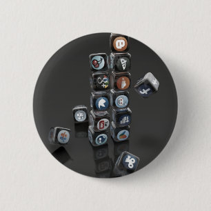SOCIALUTION - Social Media Overload 6 Cm Round Badge