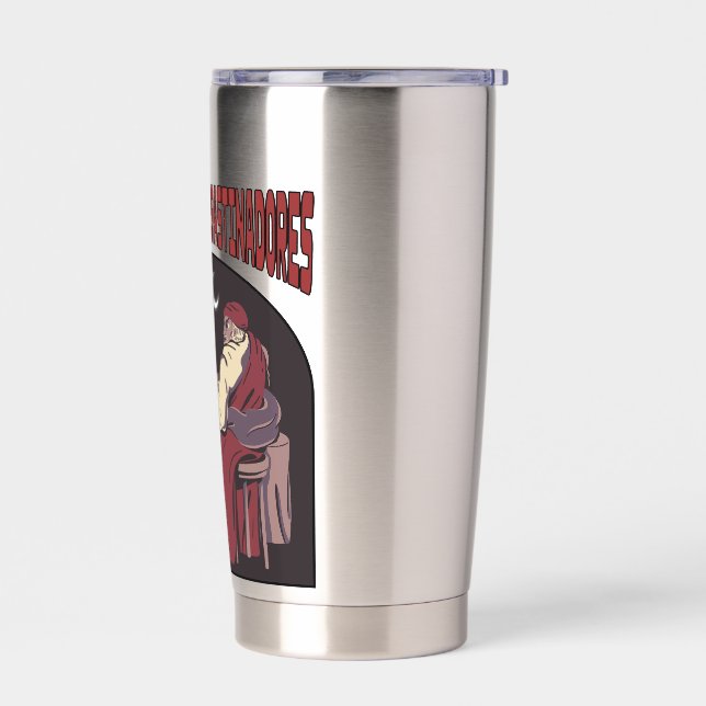 Sociedad de procrastinadores insulated tumbler (Left)