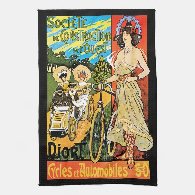 Societe de Construction de l'Ouest Tea Towel (Vertical)