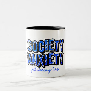Society Anxiety Two-Tone Coffee Mug