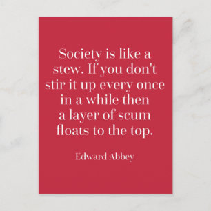 Society Is Like A Stew Quote Postcard