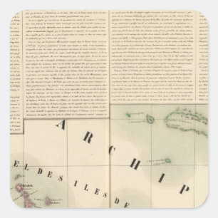 Society Islands Oceania no 42 Square Sticker