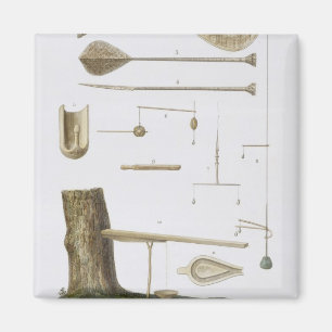 Society Islands: pangas, fishing hooks and other t Magnet
