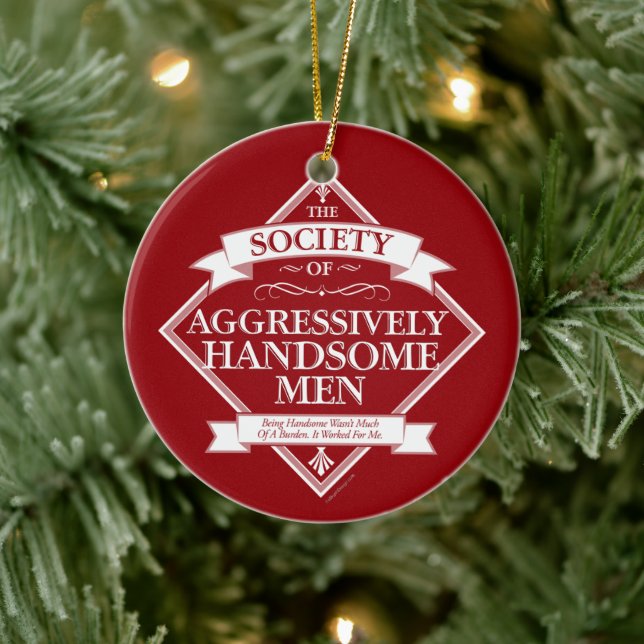 Society of Aggressively Handsome Men Ceramic Tree Decoration (Tree)