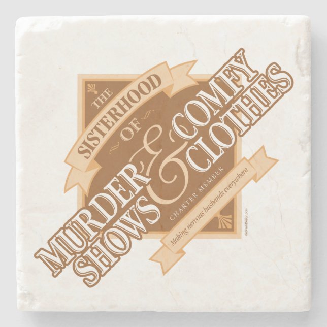 Society of Aggressively Handsome Men Stone Coaster (Front)
