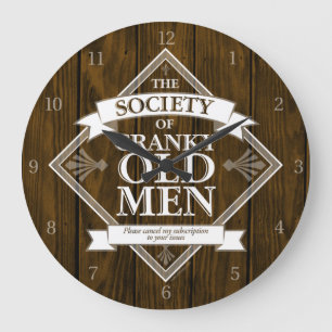 Society of Cranky Old Men Large Clock