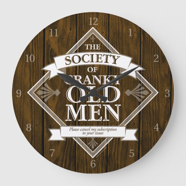 Society of Cranky Old Men Large Clock (Front)