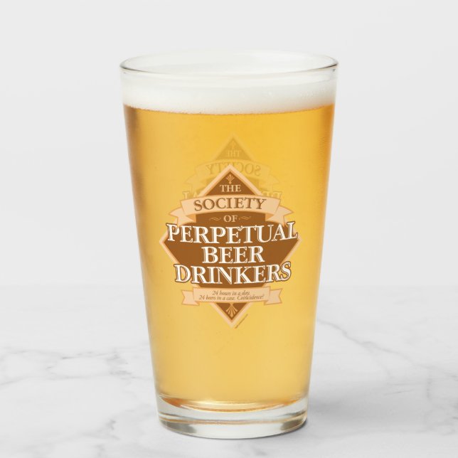 Society of Perpetual Beer Drinkers Glass (Front Filled)