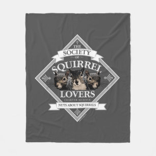 Society of Squirrel Lovers - funny squirrel Fleece Blanket