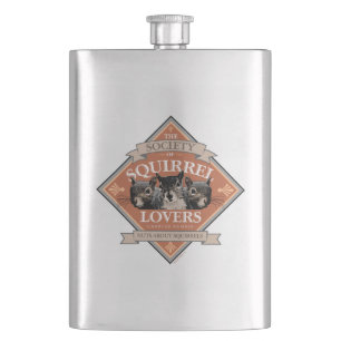 Society of Squirrel Lovers - funny squirrel Hip Flask