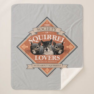 Society of Squirrel Lovers - funny squirrel Sherpa Blanket