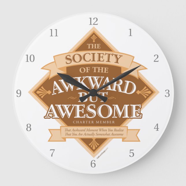 Society of the Awkward But Awesome Large Clock (Front)