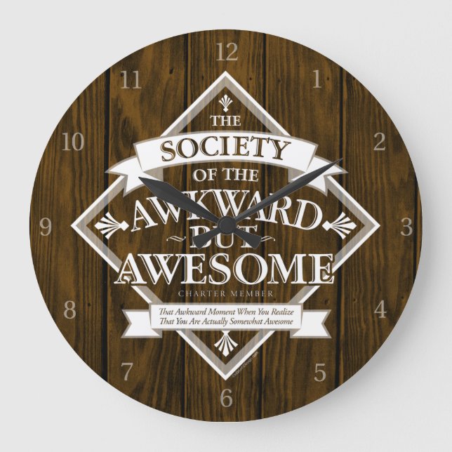 Society of the Awkward But Awesome Large Clock (Front)