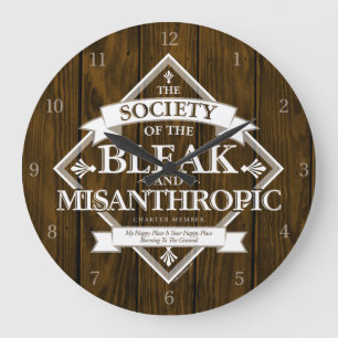 Society of The Bleak & Misanthropic Large Clock