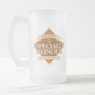 Society of The Especially Heinous Frosted Glass Beer Mug