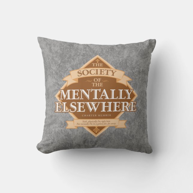 Society of The Mentally Elsewhere Cushion (Front)