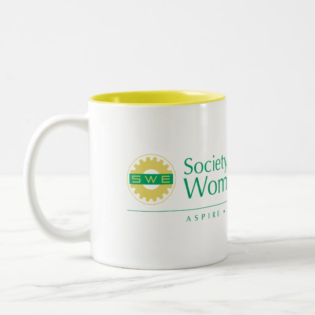 Society of Women Engineers Yellow Mug (Left)