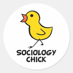 Sociology Chick Classic Round Sticker