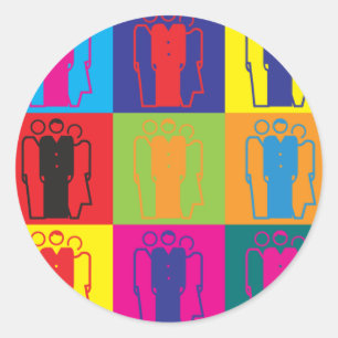 Sociology Pop Art Classic Round Sticker