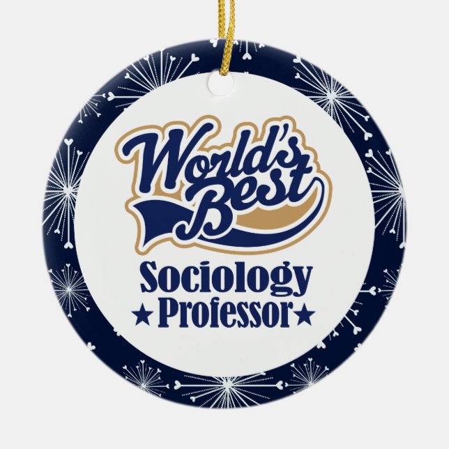 Sociology Professor Gift Ornament (Front)