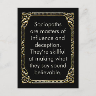 Sociopathic Influence postcard, mini art Postcard