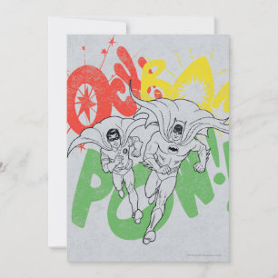 SOCK BAM POW Batman and Robin Invitation