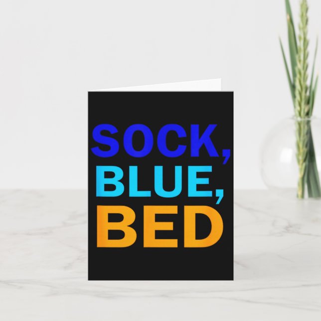 Sock Blue Bed _ Awesome Sock Blue Bed  Card (Front)